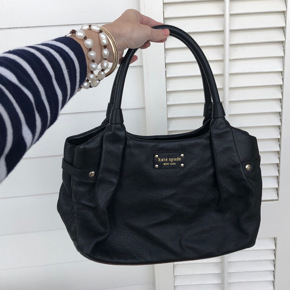 Kate Spade black leather Berkshire Stevie handbag